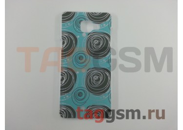 Задняя накладка для Samsung A5 / A510 Galaxy A5 (2016) (матовая, круги, бирюзовая) Deppa