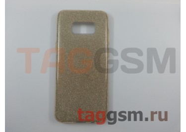 Задняя накладка для Samsung G955 Galaxy S8 Plus (силикон, блестящая, золото (Glitter Creative case)) Remax