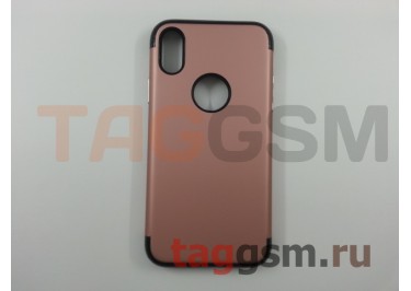 Задняя накладка для iPhone X / XS (розовое золото (Light Armor Series))
