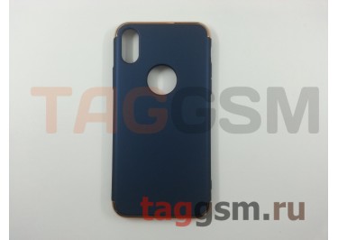 Задняя накладка для iPhone X / XS (синяя (Electroplating Series))