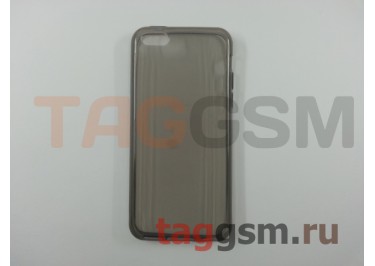 Задняя накладка для iPhone 5C (силикон, черная) FASHION