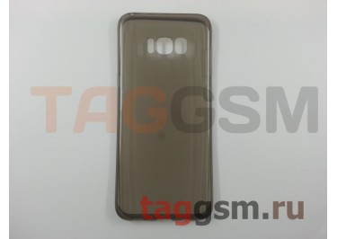 Задняя накладка для Samsung G955 Galaxy S8 Plus (силикон, черная) техпак