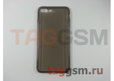 Задняя накладка для iPhone 7 Plus / 8 Plus (5.5") (силикон, черная) техпак