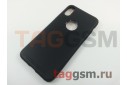 Задняя накладка для iPhone X / XS (силикон, матовая, черная (Soft Case)) Baseus