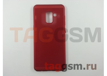 Задняя накладка для Samsung A8 / A530 Galaxy A8 (2018) (матовая, с перфорацией, красная) NEYPO