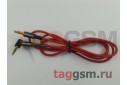Аудио-кабель aux угловой пружинка красный, 1м HOCO UPA02