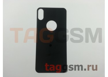 Пленка / стекло на дисплей для iPhone X (Gorilla Glass) (на заднюю крышку) (черный) техпак