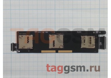 Шлейф для Asus Zenfone 6 (A600CG) + считыватель сим карты + слот карты памяти