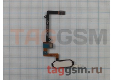 Шлейф для Samsung N915 Galaxy Note Edge + кнопка "Home" (белый)