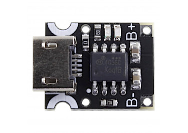 TP4056 Модуль зарядки li-ion аккумуляторов Uвх=5В Iзар=1А (Micro USB), mini