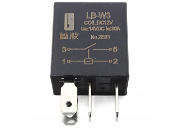 LB Реле LB-W3 / 4P / 12V / 30A на клеммную колодку 12В SPST-NO 14В 30А 4pin