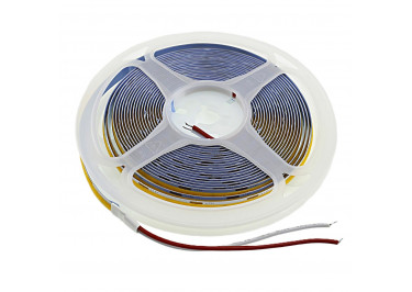 Лента светодиодная 12В COB 8мм 320LED / м 12Вт / м желтый, 5м