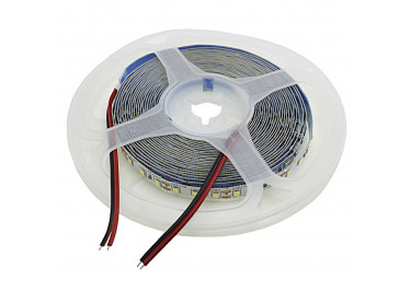 Лента светодиодная 12В SMD2835 8мм 120LED / м 9,6Вт / м IP20 6000K белый холодный, 5м