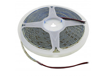 Лента светодиодная 12В SMD2835 8мм 120LED / м 9,6Вт / м IP65 влагозащищенная 6000K белый холодный, 5м