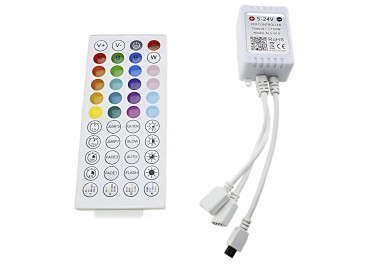 Контроллер Bluetooth для двух светодиодных лент RGB с пультом (5-24В)
