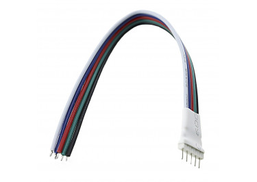 Коннектор штыревой 5pin штекер для светодиодной ленты RGBW, провод 10см