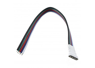 Коннектор штыревой 5pin гнездо для светодиодной ленты RGBW, провод 10см