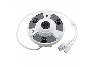 IP видеокамера QJ-400W 4Мп (2688x1520, 1.6мм, 180°x98°), сжатие Н264 / Н265, питание 12В / PoE, с микрофоном, корпус металл