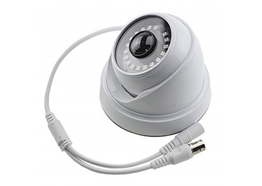 AHD видеокамера купольная HZ200W 2Мп (1920x1080, 1.6мм, 180°x98°), внутренняя, датчик движения