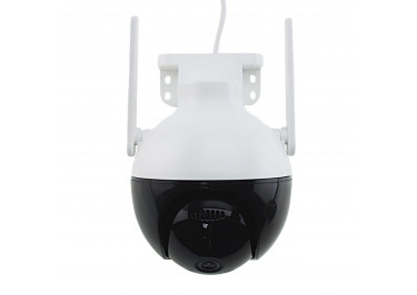 IP видеокамера Q9B4 поворотная Wi-Fi / Ethernet, 4Мп (2688x1520), поддержка MicroSD / SDHC / SDXC-карта (128 ГБ), поворот по горизонтали 355° по вертикали 90°, с микрофоном, двусторонняя связь, iCsee, уличная