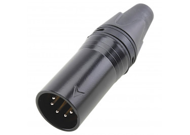 RC-D1044M Штекер XLR 5конт. на кабель (Черный)