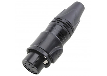 RC-D1044F Гнездо XLR 5конт. на кабель (Черный)