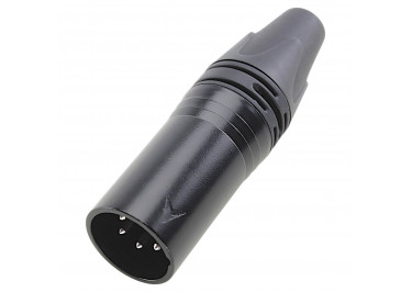RC-D1043M Штекер XLR 4конт. на кабель (Черный)