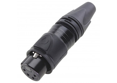 RC-D1043F Гнездо XLR 4конт. на кабель (Черный)