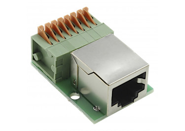 Розетка RJ-45 8P8C на плате с нажимной колодкой 8 конт.