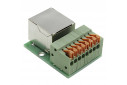 Розетка RJ-45 8P8C на плате с нажимной колодкой 8 конт.