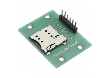 Micro-SIM Гнездо на плате c вилкой штыревой 6pin шаг 2,54мм