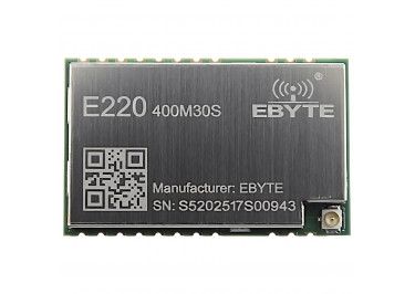 LLCC68 Модуль E220-400M30S цифрового трансивера LoRa с SPI интерфейсом F=410-493МГц U=5В 30dBm IPEX-J (1Вт)