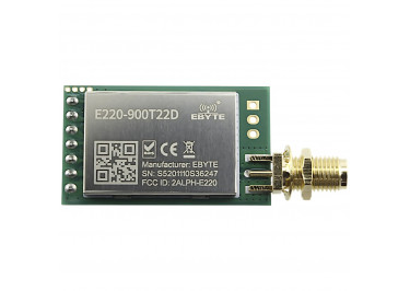LLCC68 Модуль E220-900T22D цифрового трансивера LoRa с UART интерфейсом F=850-930МГц U=3,3В 22dBm SMA-K (160мВт)