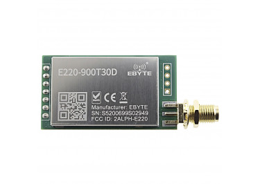LLCC68 Модуль E220-900T30D цифрового трансивера LoRa с UART интерфейсом F=850-930МГц U=5В 30dBm SMA-K (1Вт)