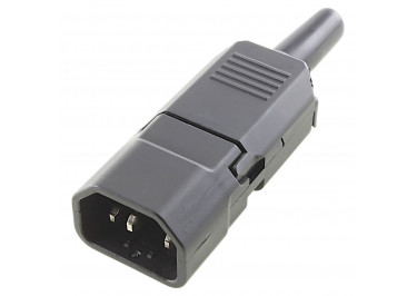 IEC-60320-C14 Разъем питания AC 3конт. вилка на кабель 250В 10А с зажимными клеммами