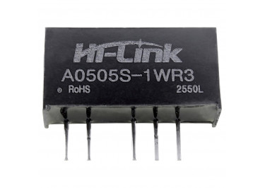 A0505S-1WR3 Модуль DC-DC преобразователь с гальванической развязкой Uвх=5В Uвых=±5В Pвых=1Вт