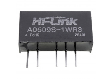 A0509S-1WR3 Модуль DC-DC преобразователь с гальванической развязкой Uвх=5В Uвых=±9В Pвых=1Вт