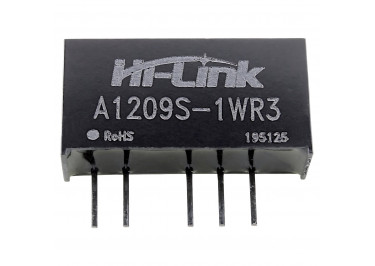 A1209S-1WR3 Модуль DC-DC преобразователь с гальванической развязкой Uвх=12В Uвых=±9В Pвых=1Вт