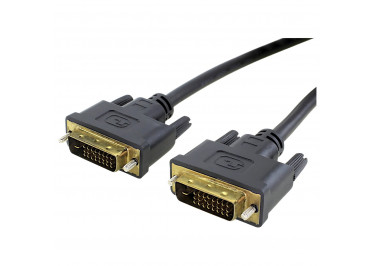 Кабель DVI (24+1) to DVI (24+1) 1.8m (черный) техпак
