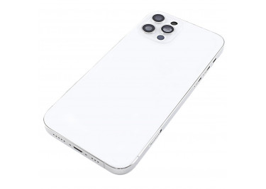 Задняя крышка для iPhone 12 Pro (серебро) в сборе, ориг