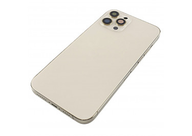 Задняя крышка для iPhone 12 Pro Max (золото) в сборе, ориг