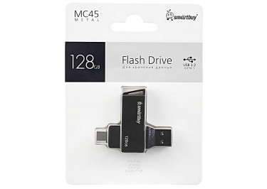 Флеш-накопитель 128Gb SmartBuy MC45 Phantom Metal Dual (USB 3.0 /  Type-C 3.2)