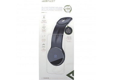Автомобильный держатель (на парприз, на липучке, 15W, черный) ACEFAST D21