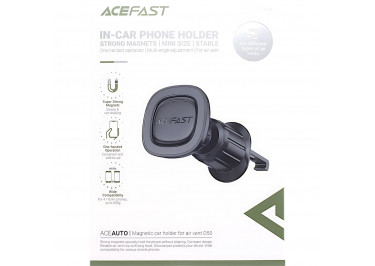Автомобильный держатель (на вентиляционную панель, магнитный, черный) ACEFAST D50