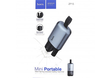 Молоток автомобильный (пластик, металл, серый) HOCO ZP15