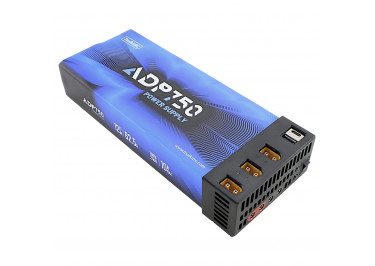 ToolkitRC ADP750W Блок питания 750Вт 12В 62,5А (XT60 3x30А, Banana 4мм 2x30А, Type-C(PD3.0) и USB-A(QC2.0) 5 / 9В 3А 12В 2,5А)