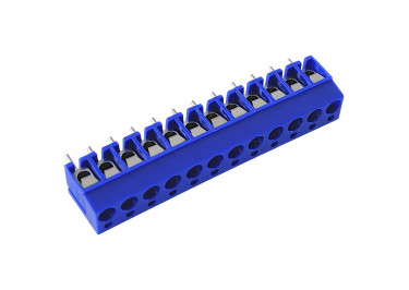 KF300V-5.0-12P-1B (Синий) Винтовой клеммник на плату 12 конт. шаг 5мм 250В 24А
