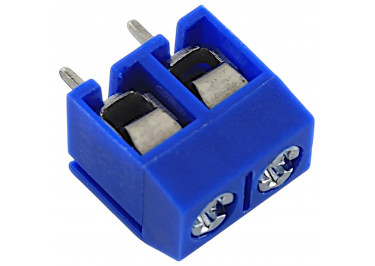 KF302-5.0-02P-1B (Синий) Винтовой клеммник на плату 2 конт. шаг 5мм 250В 17,5А