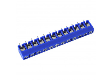 KF302-5.0-12P-1B (Синий) Винтовой клеммник на плату 12 конт. шаг 5мм 250В 17,5А