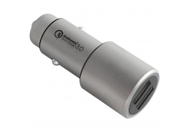 Автомобильное зарядное устройство Xiaomi Mi Car Charger 2 Fast Dual USB быстрая зарядка (QC 3.0) 36W (CC02CZM) (silver)